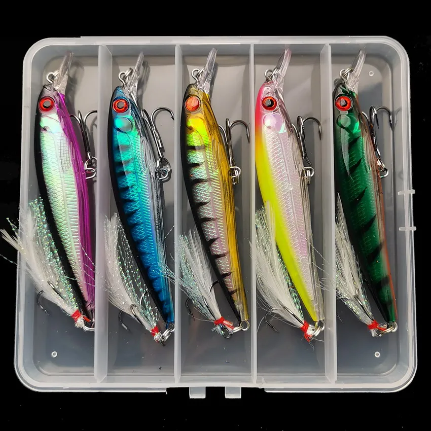 Fishing Equipment Bait - 5pcs/box Laser 3D Eyes Bionic Minnow