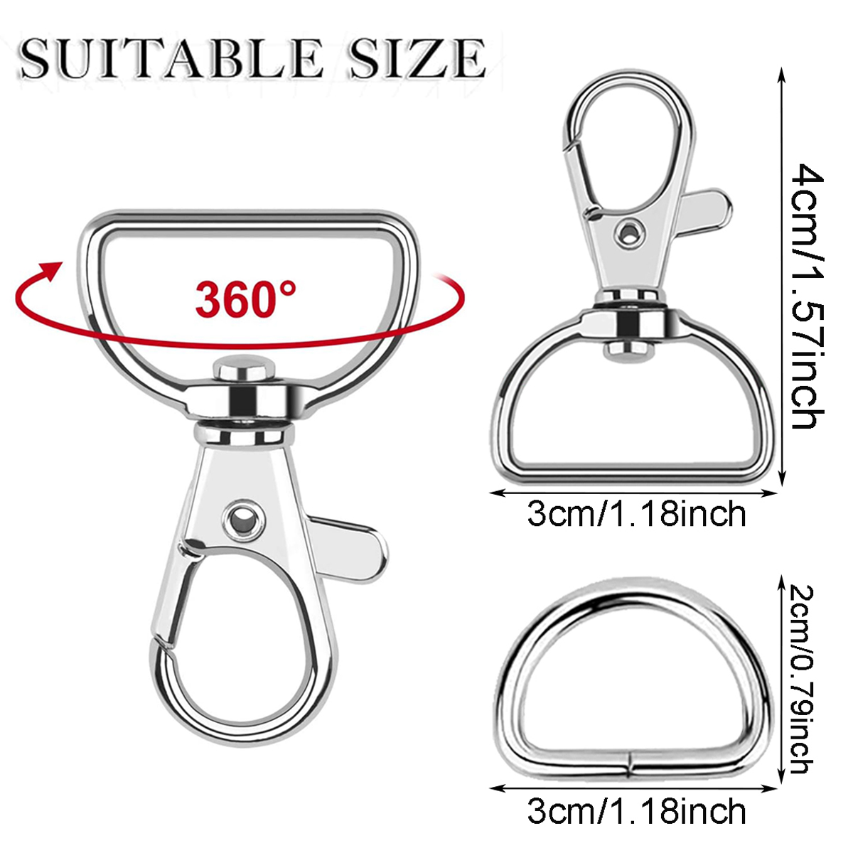 10/20 Set Large D Clip Swivel  - Fishing Swivel Connector ulasan dan harga