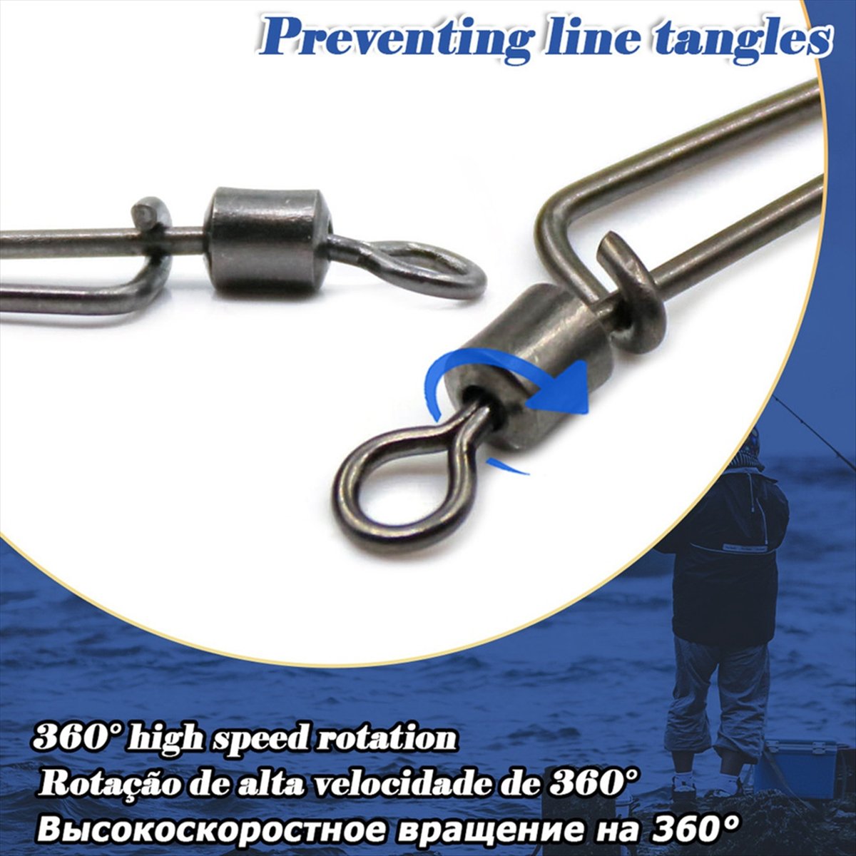 T34C Rolling Swivel Coastlock  - Fishing Swivel Connector ulasan dan harga