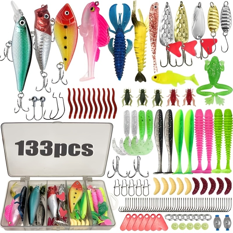 133Pcs Premium Fishing Lures T - Fishing Equipment Bait ulasan dan harga