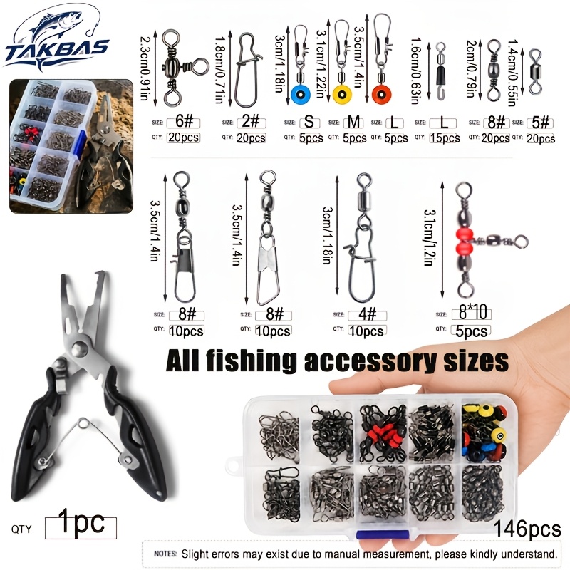 146pcs Fishing Terminal Tackle - Fishing Pliers ulasan dan harga