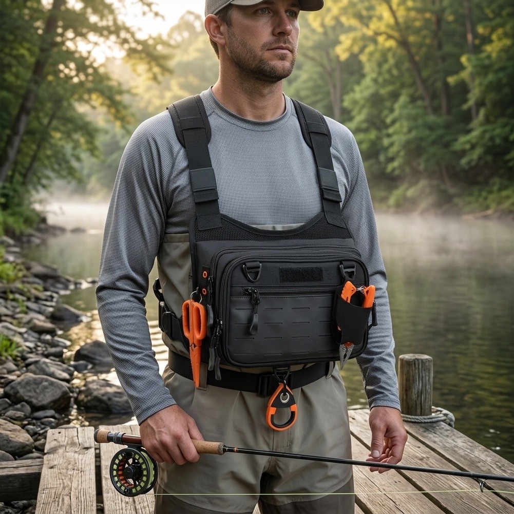 Fly Fishing Chest Pack Backpac - Fishing Pliers ulasan dan harga