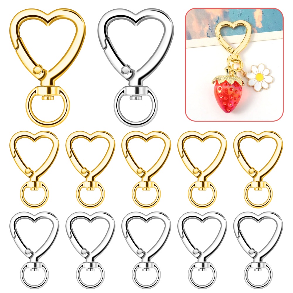 10pcs Metal Heart Lobster Claw - Fishing Swivel Connector ulasan dan harga